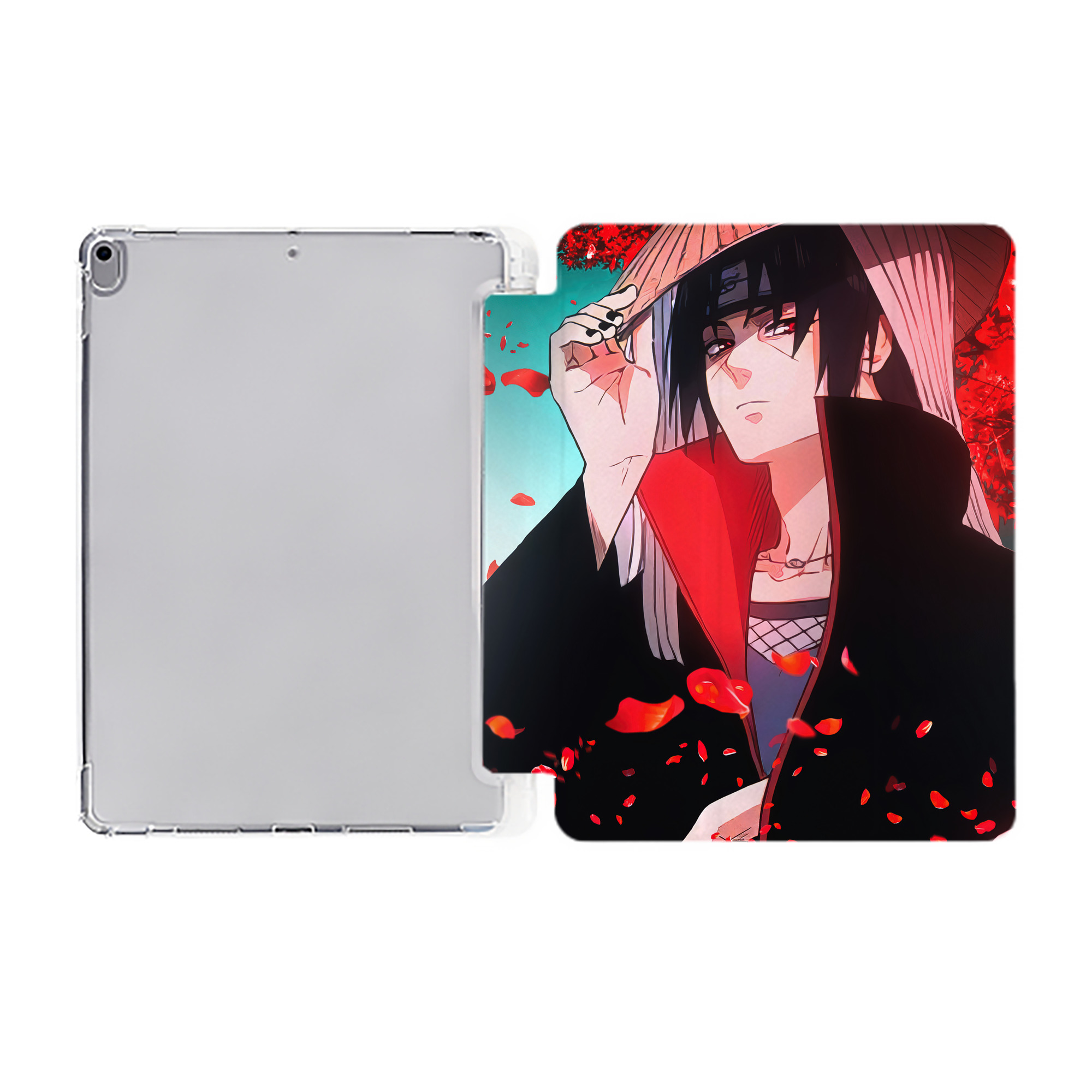 （画像用） NARUTO -ナルト- NARUTO -ナルト- 疾風伝 IPad ケース ペン収納付き 三つ折りスタンド PUレザー×シリコン 対応機種9.5/10.5/10.9インチ